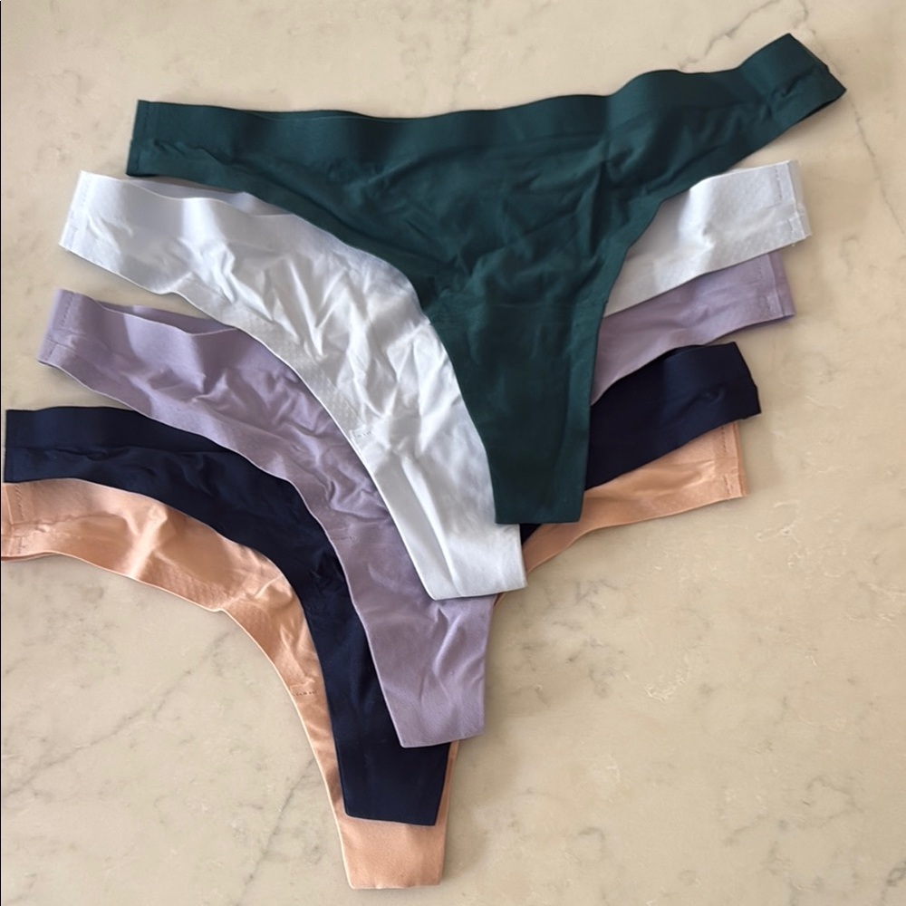 Soma Women's Panties in Green, White, Purple, and Tan